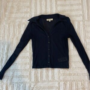 Madewell Semi Sheer Button Up Long Sleeve Size: XS